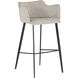 Griffin 38.75 inch November Grey / Bravo Cognac Barstool
